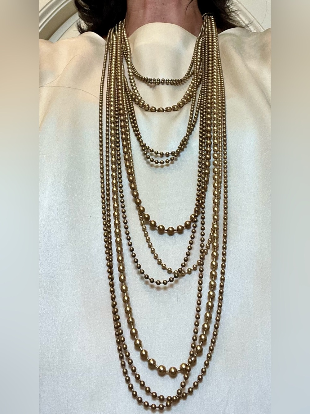 One of a Kind, 12 Strand, Graduated “Ball” Necklace- Woman’s Jewelry